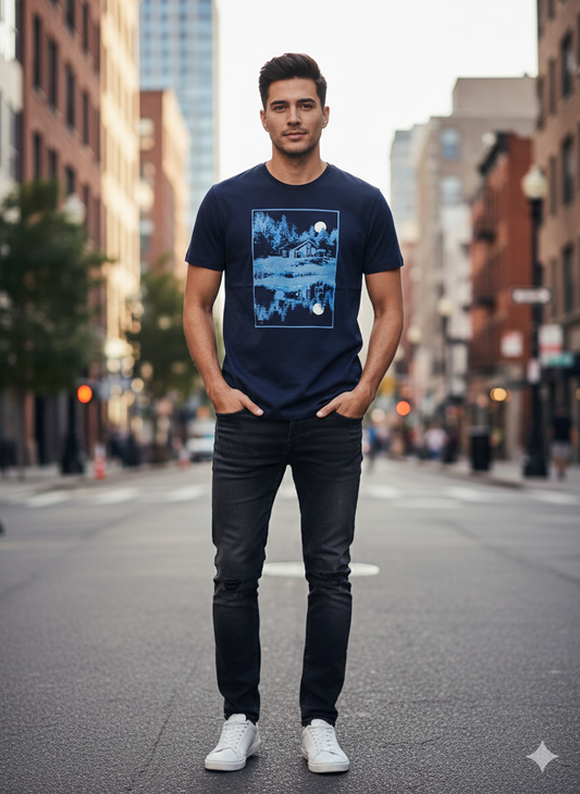 Playera Banana Republic Negra Lago