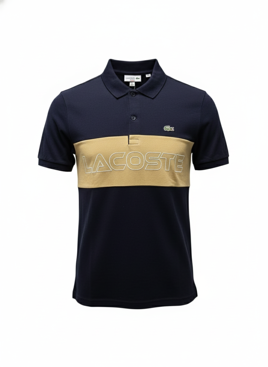 Polo Diseño Beige/Azul clasico Regular Fit