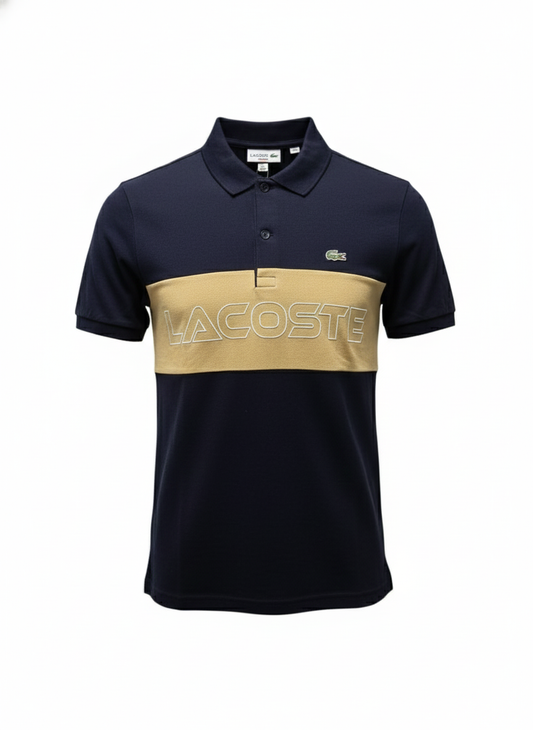 Polo Diseño Beige/Azul clasico Regular Fit