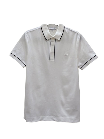 Polo de Piqué Lacoste Blanca, Corte Regular