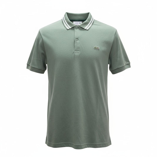 Polo Lacoste Verde de algodón Pima de corte regular