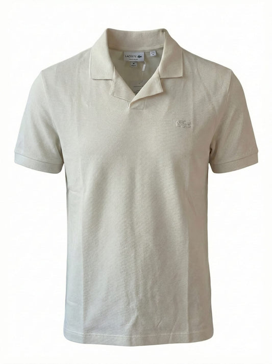 Playera polo paris cuello abierto blanca