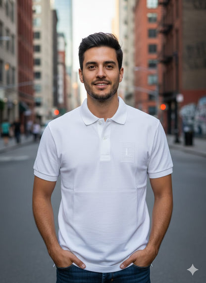 Polo Diseño clasico Fit Blanca