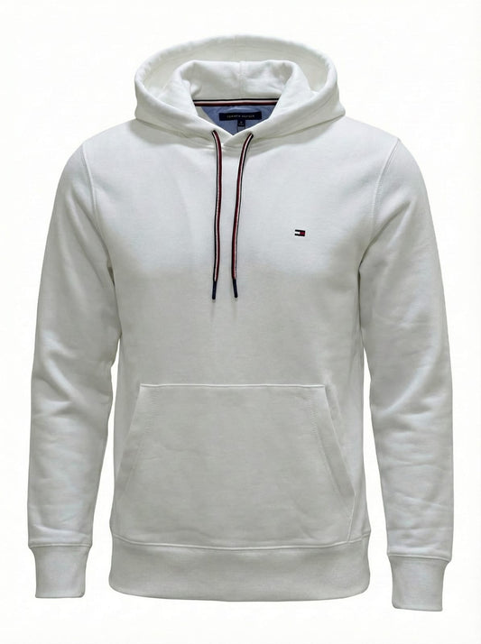 Sudadera Tommy Hilfiger  Blanca con capucha bolsos tipo canguro